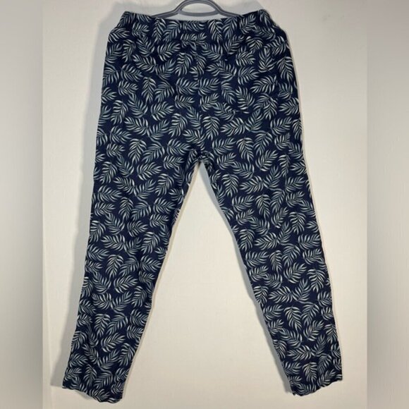 Le 31 Par Simons Organic Cotton Leaf Print Pants size S - Picture 3 of 5